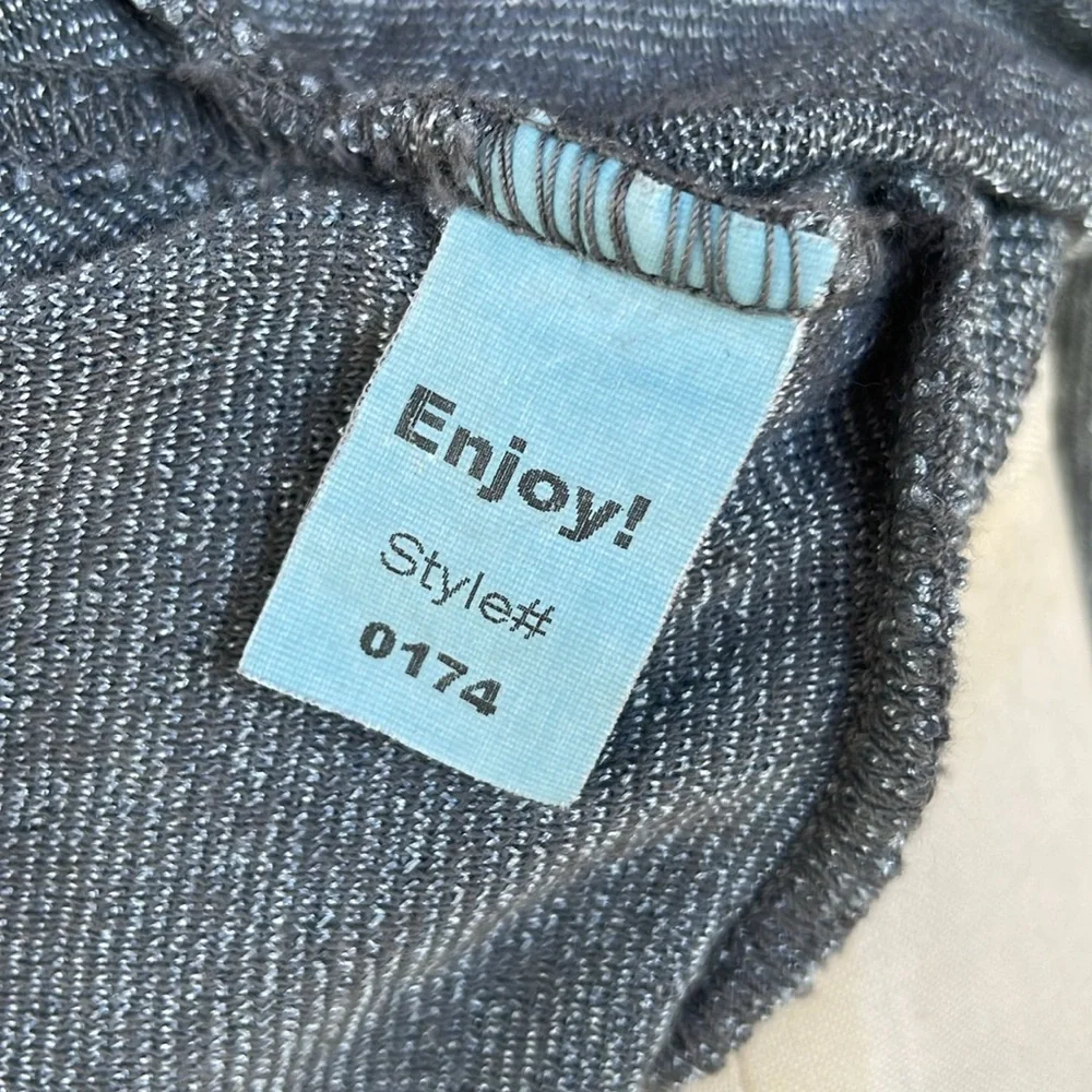 Michael Stars gray batwing short-sleeve cardigan with 3 button tapered waist - Picture 6 of 7